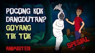 Animisteri Spesial - Pocong Dangdutan Goyang Tik Tok - Kartun Lucu Horor, Kartun Hantu