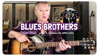 Peter Gunn - Blues Brothers - tuto guitare pour 5 niveaux - apprendre la guitare