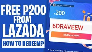 Free P200 From Lazada | How to Redeem? | Zahck101