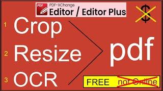Crop, Resize, OCR - pdf (for FREE)