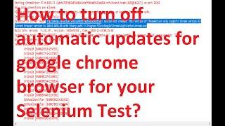 How to prevent chrome browser from automatic updates for your Selenium test environment?