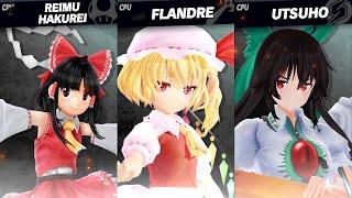 Reimu vs Flandre vs Utsuho | Smash Ultimate Mod Showcase