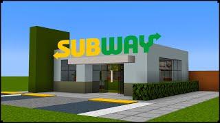 How To Make A Modern Subway Restaurant In Minecraft | City Tutorial