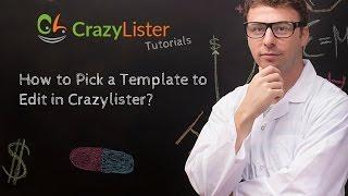 How to Pick a Template in Crazylister? - CrazyLister Tutorial