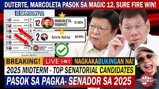 SURE FIRE WINNER! INANUNSYO, MARCOLETA, DUTERTE PASOK SA MAGIC 12 SENATORIABLE 2025 MIDTERM ELECTION