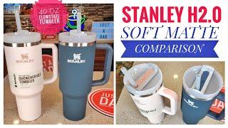 Stanley Quencher H2.0 FlowState 40 oz Tumbler Soft Matte Compared to Standard Tumbler