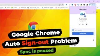 How to fix Chrome Sync is Paused | Google Chrome auto Log Out | Google Chrome Sync is Paused