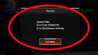 Fix Apex Legends Mobile Update Failed Error code 154140716 Error Info: Unknown Anomaly Problem Solve