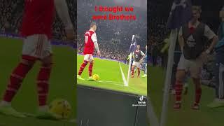 martinelli vs richarlison brawl  richarlison is angry. arsenal vs tottenham.