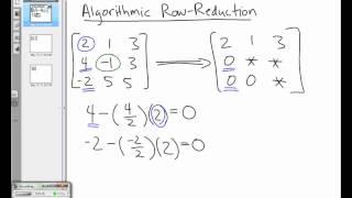 Algorithmic Row Reduction