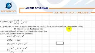 Chương 4: PHÉP TÍNH VI PHÂN CỦA HÀM MỘT BIẾN | Toán Cao Cấp