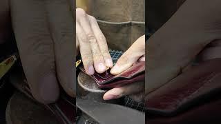 How to install copper rivets#shorts #bagmaking #leather #bag #brass  #shortsvideo #copper #rivet