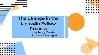 The LinkedIn Follow Button is gone from our LinkedIn Activity Page and now our Process must change