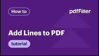 How to Add Lines and Arrows to a PDF with pdfFiller