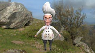 High Poly Animated Chef Character