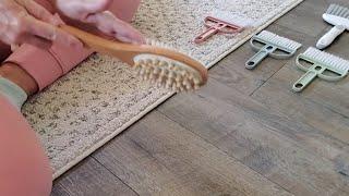 ~ASMR~ Sweeping and brushing sounds on the carpet and flooring:) No talking!!