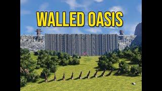 Wheeled Cities Attack Walled Oasis - Space Engineers Server