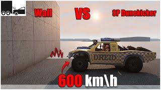 2 Dummy + SP Dunekicker VS Wall 600 km\h (43) | Car Body Testing | beamngdrive crashes