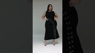 Plus Size Black Jumper Suit Fashion Dress | Fashion Q | #shorts#shortsvideo#fashiondesign