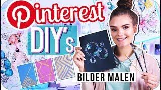 3 PINTEREST DIY's - Bilder malen Teil 5 // Aquarell & Zeichnen Tutorial + Verlosung // I'mJette