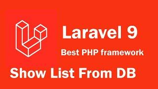 Laravel 9 tutorial - Show List from Database Table