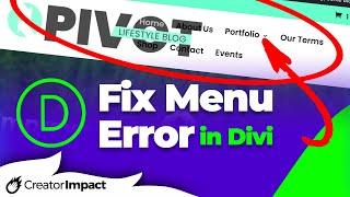 Fix Divi "Overlap" Navigation Error