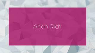 Alton Rich - appearance