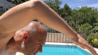 Free-style swimming arm technique