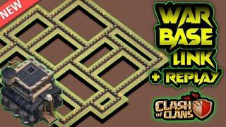 NEW TH9 WAR BASE + REPLAY PROOF + LINK | ANTI ZAP DRAGONS / QC LALO | CLASH OF CLANS