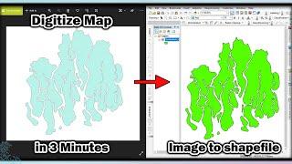 Automatic Digitization (Vectorization) in ArcGIS/ArcMap || Convert Image to shapefile Automatically