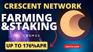 Up To 176% APR Crescent Network Farming/Staking $ATOM #passiveincome #cosmoshub #stakingcrypto