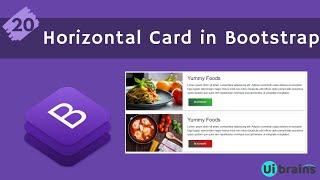 20 Horizontal Cards in Bootstrap | Bootstrap Tutorial for Beginners | Ui Brains | NAVEEN SAGGAM