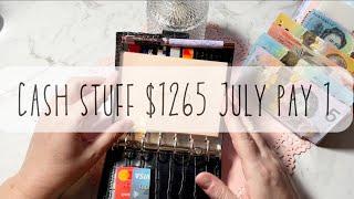 Cash Stuffing $1265 July Pay 1 | Wallet, Sinking Funds & Savings Challenges | Single Income