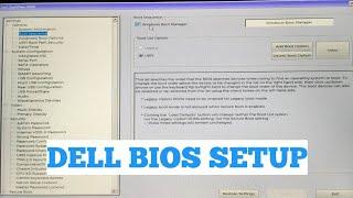 Dell Bios Setup and Boot Menu