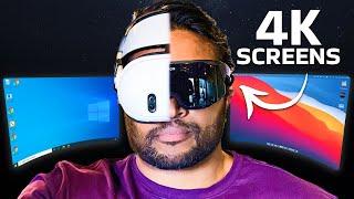 4K Virtual Screens in Visor & Quest 3 (with eye-tracking!)