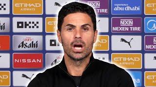 'Red card THAT OBVIOUS not necessary to comment! TWICE NOW!'  Mikel Arteta  Man City 2-2 Arsenal