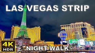 [4K HDR] Las Vegas Strip Night Walking Tour | 2024 | Las Vegas, Nevada