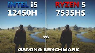 RYZEN 5 7535HS vs INTEL i5 12450H Gaming Benchmark Test in 2024 | Tested in 10 Games | RTX 2050 |