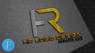 HR logo design, on Android mobile, Pixellab !