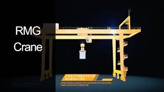 Rail Mounted Container Gantry Crane|RMG Crane 3D Animation Show|Weihua Crane