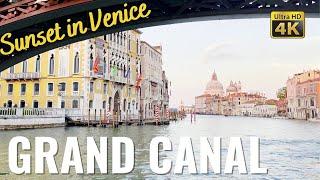 GRAND CANAL VENICE - Perfect place to enjoy the sunset in Venice, Italy in 4k