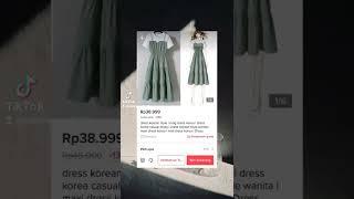 dress korea beli di tiktok @tokonya.sella90 jangan lupa subscribe like youtube aku