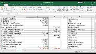 ADJUSTING ENTRY SAMPLE PROBLEM WITH UNADJUSTED TRIAL BALANCE