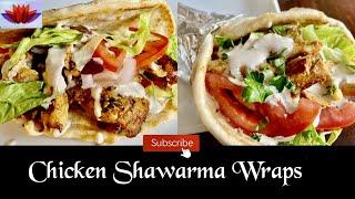 Chicken Shawarma Air Fryer | Chicken Shawarma Wrap with Hummus & Tahini Garlic Sauce | #Gourmia