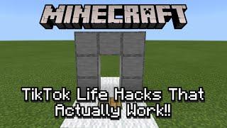 Minecraft TikTok Life Hacks That Actually Work in Minecraft 1.16! #Shorts