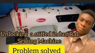 How to unlock a stiffed industrial Sewing Machine and change bad Engine