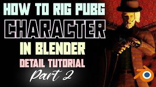 How To Rig Pubg Character In Blender | Full Detailed | How To Make Pubg 3d Logo | Part 2 | CHI3F