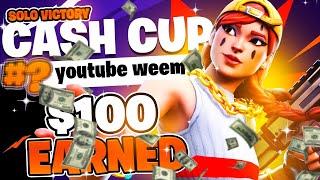 How I Got My First EARNINGS in FORTNITE ZB SOLO VICTORY CUP!! ($100)