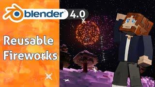 How to create Minecraft fireworks | MCprep Blender 4.0 Animation Tutorial