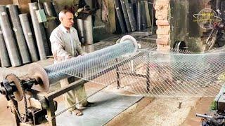 Manufacturing Process of Net Made by Steel Sheet | How to Make Steel Net with Machine